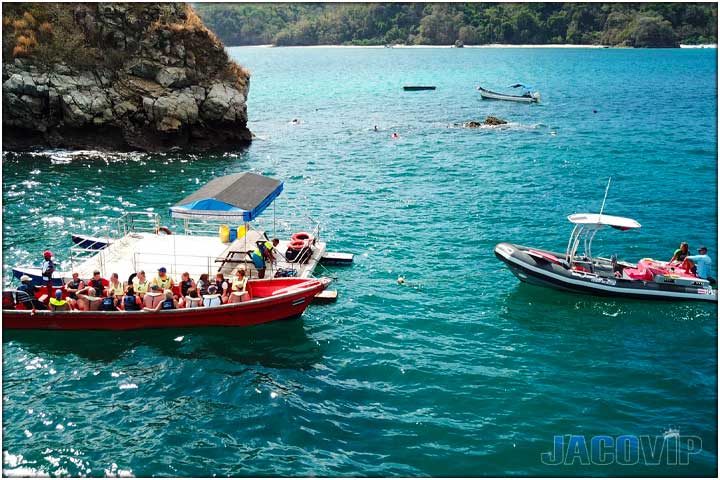 View of snorkel station barge