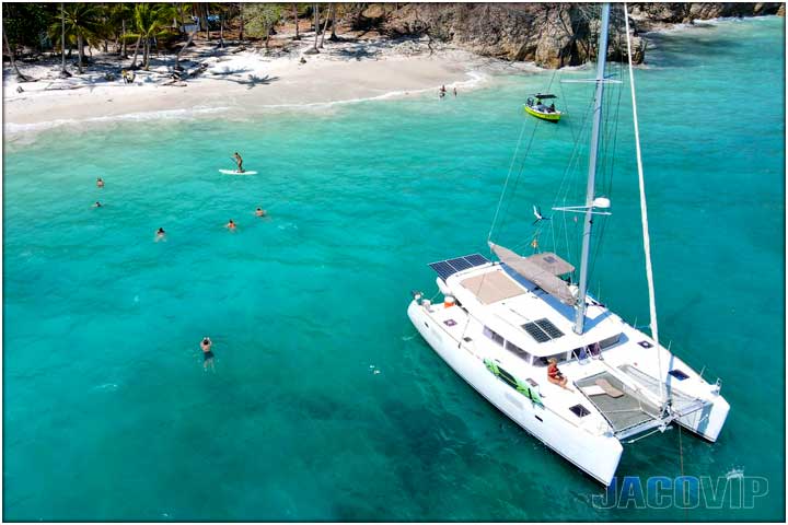 Drone photo of catamaran