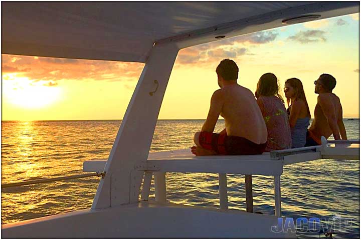 sunset from the party boat