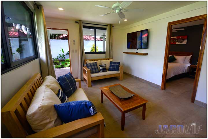 View of living room and bedroom number 1