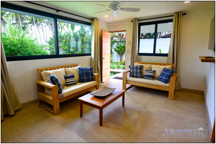 Ocean views from large living room window