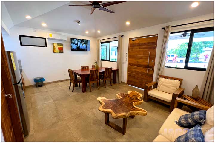 View of living room and front door