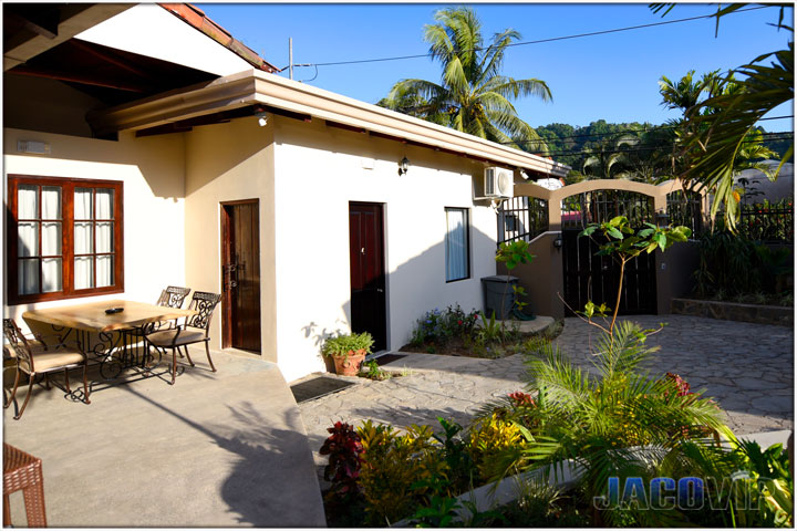 Exterior view of main house entrance and bedroom number four