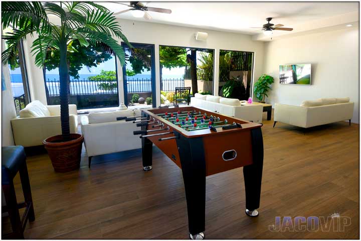 foosball table in the living room