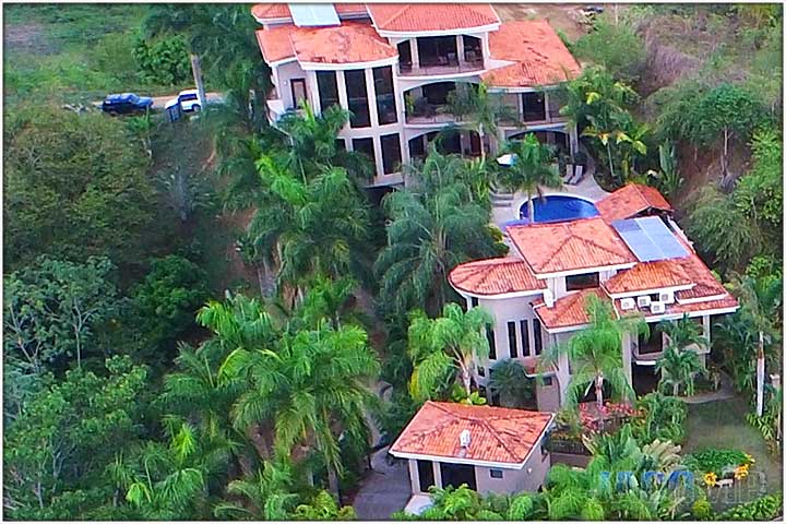 Aerial view of Casa Ponte in Jaco Costa Rica