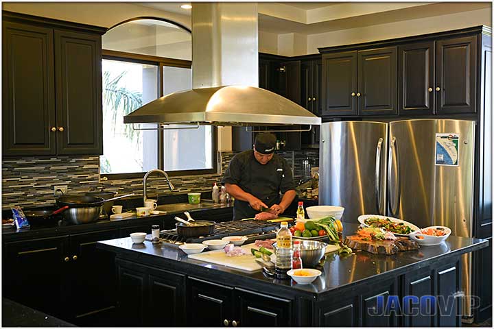 Chef Service preparing food for guests