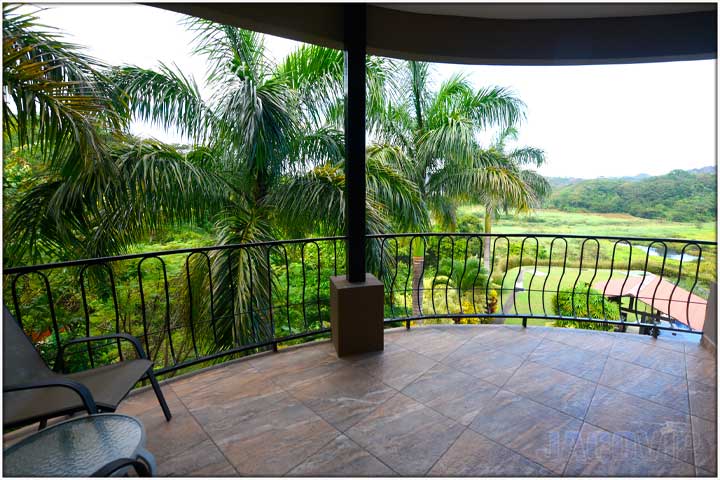 Balcony with great view of green valley