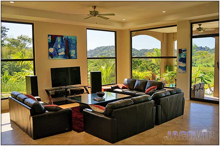 giant windows throughout living room