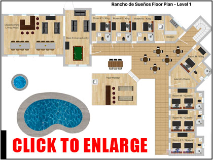 Rancho De Suenos Floor Plans for Ground level