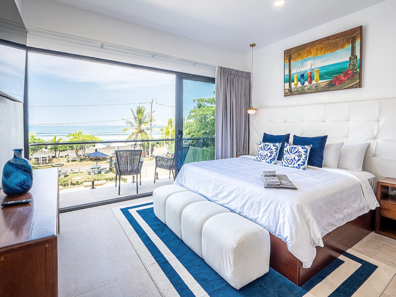 Master bedroom with ocean views at Casa Rio Mar number 5 in Jaco Costa Rica