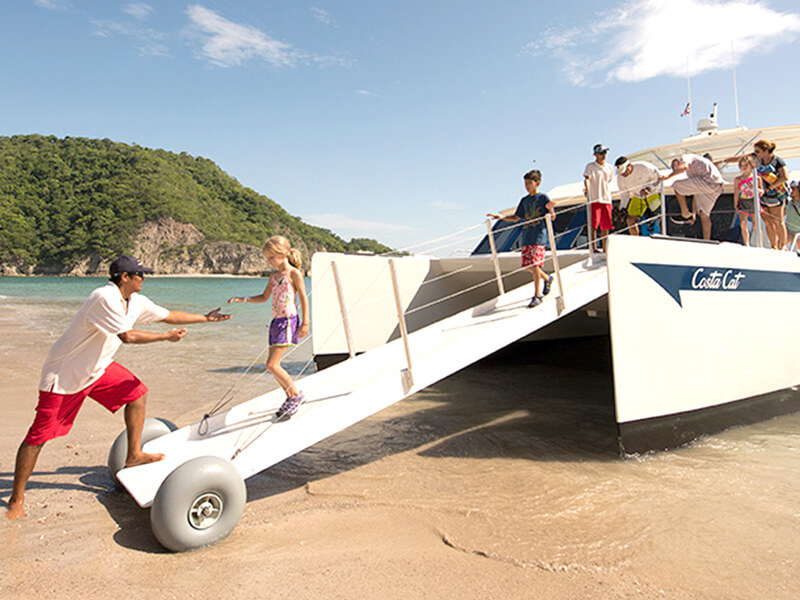 Catamaran at Tortuga Island in Costa Rica