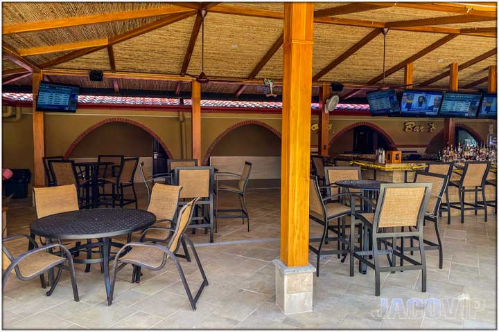 New tables and chairs for pool bar area