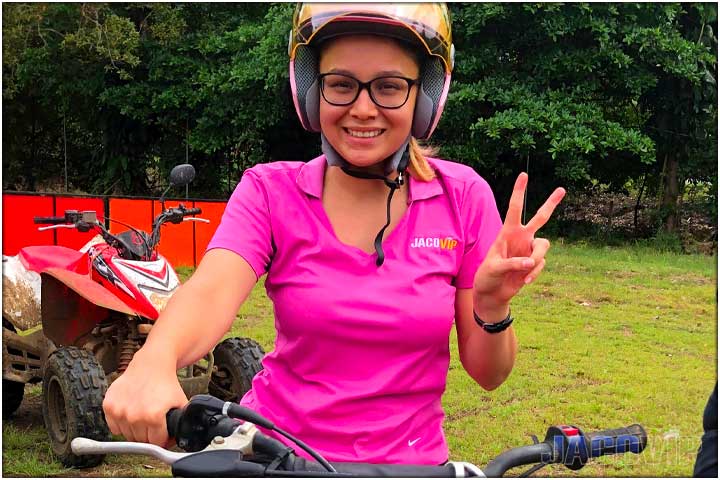 Jaco VIP concierge peace on Honda mini dirt bike