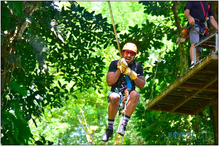 Guy on tarzan swing