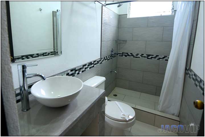 Modern grey and white bathroom