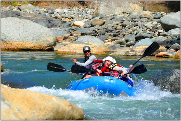 BLue water during rafting tour