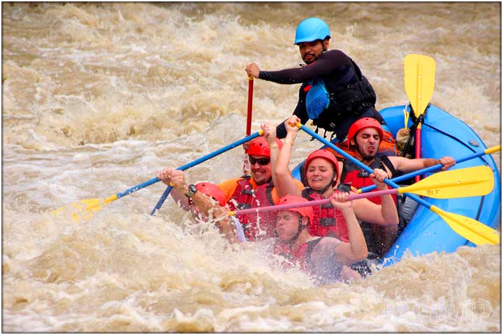 Going through turbulent water